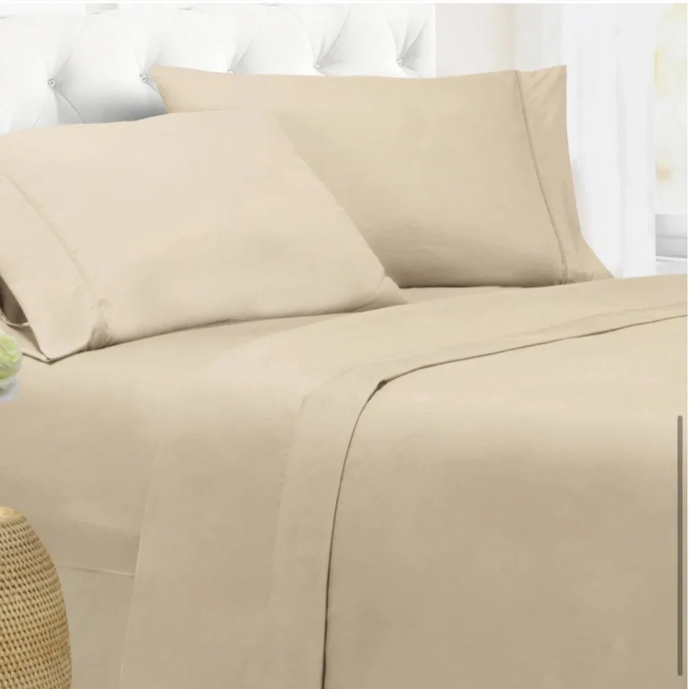 King Cream Microfiber Soft New In Bag Set of Wayfair Sheets